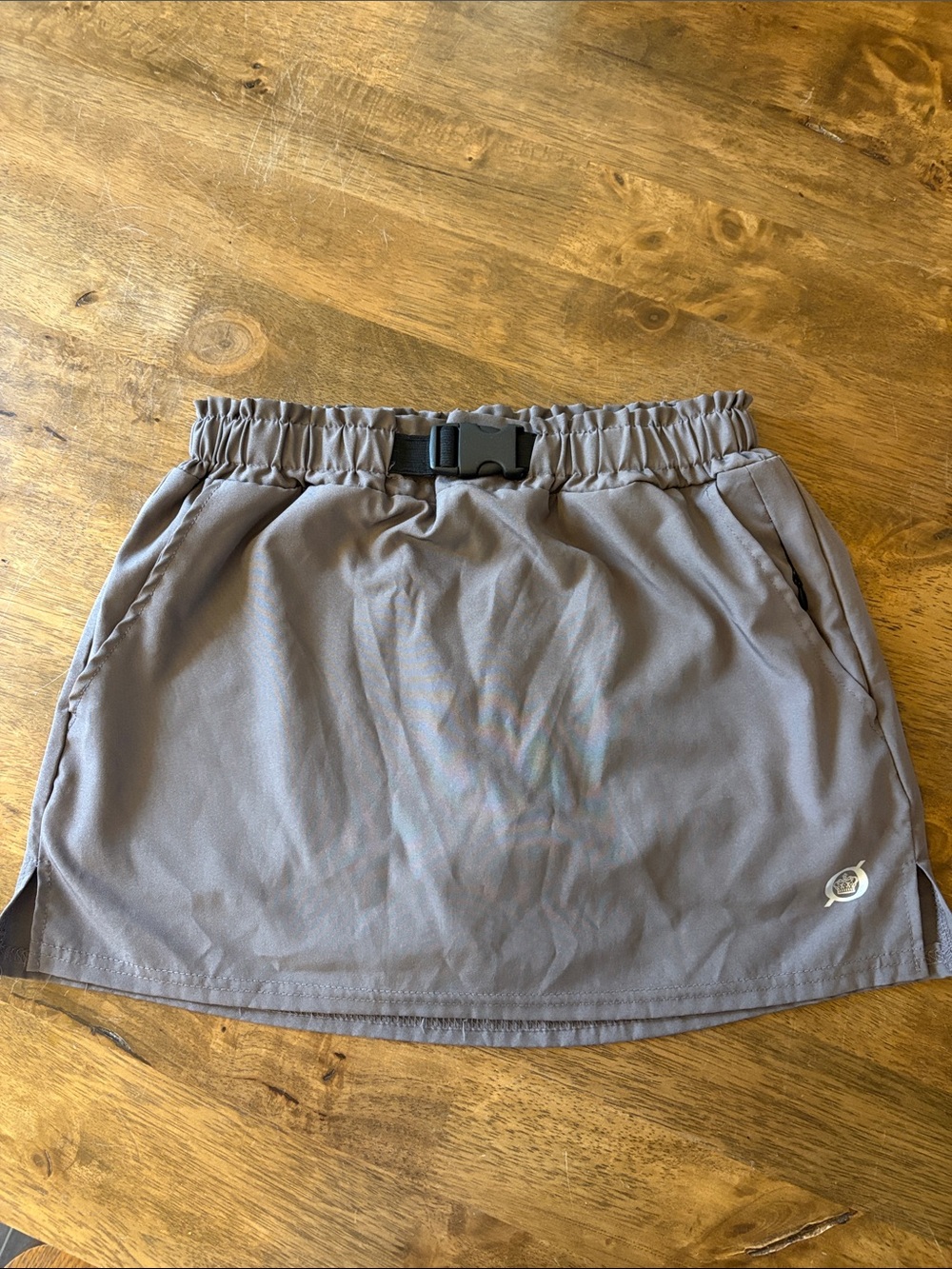 Born Outdoors Athletic Skort with Quick-Release Waist Buckle - Gray